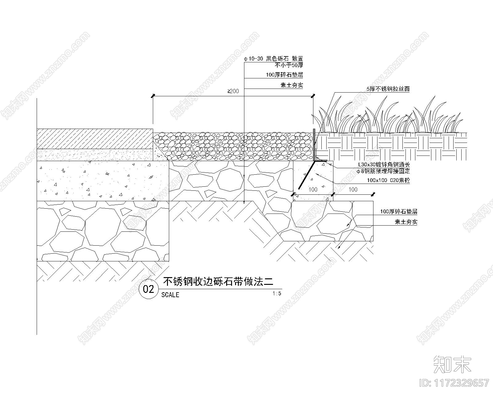 现代铺装施工图下载【ID:1172329657】