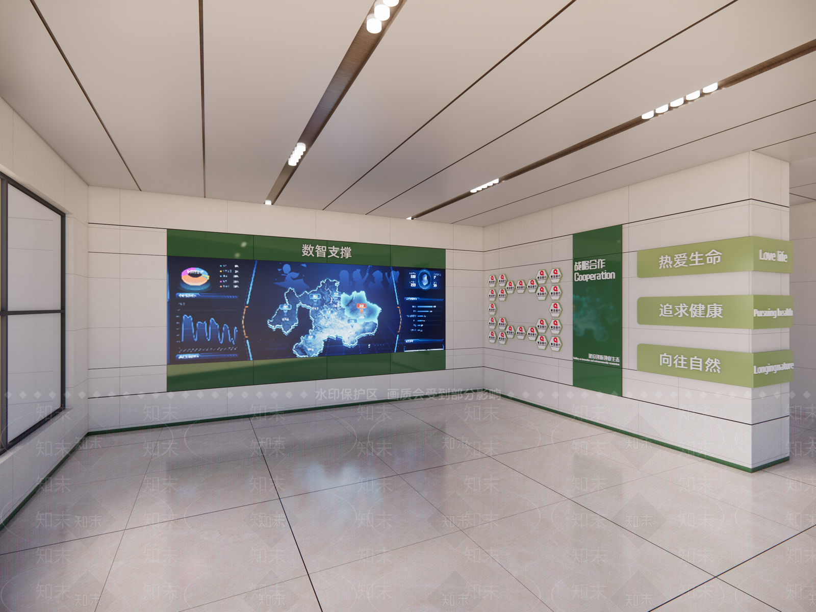 现代办公大堂SU模型下载【ID:1172331290】