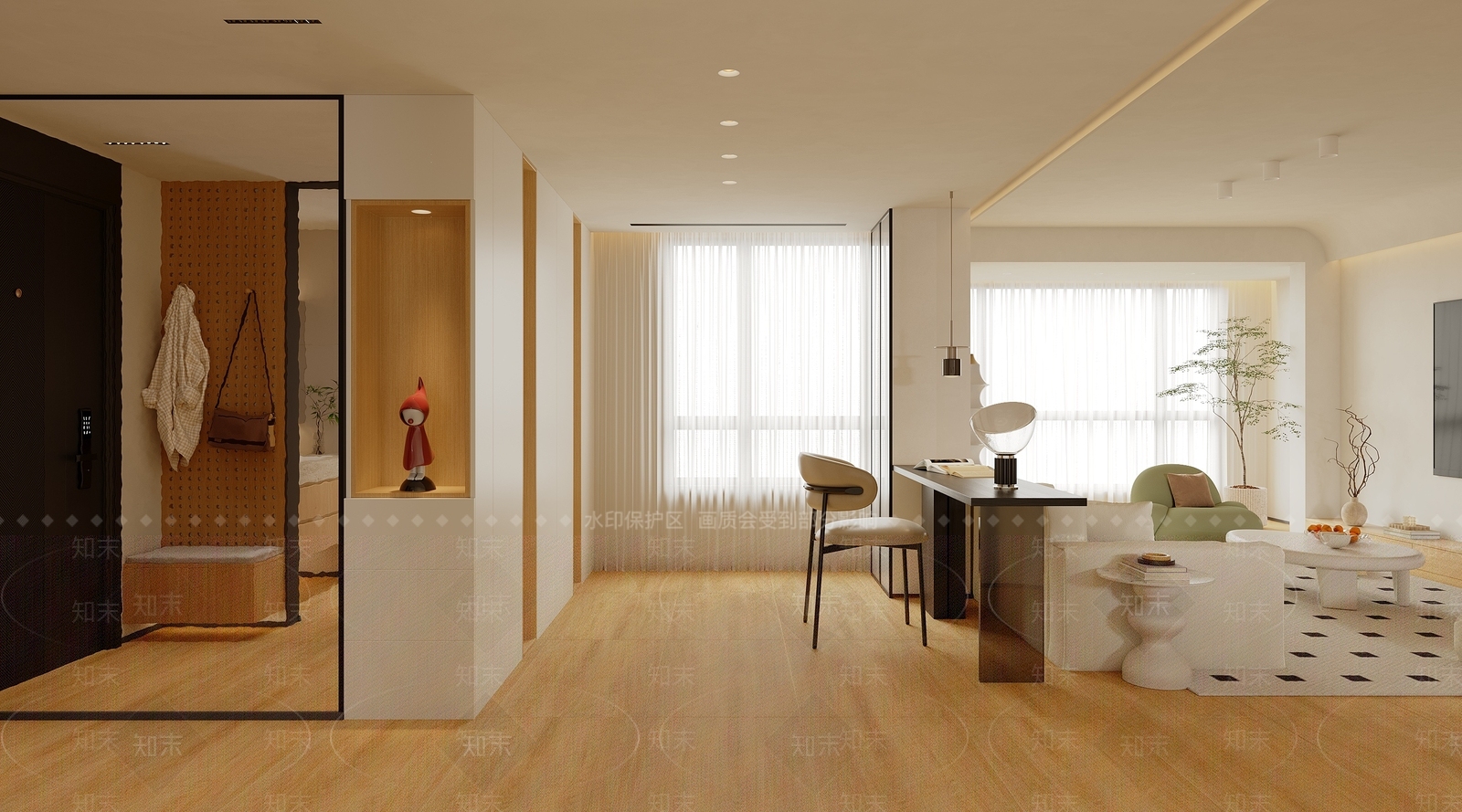 极简玄关3D模型下载【ID:1214761649】