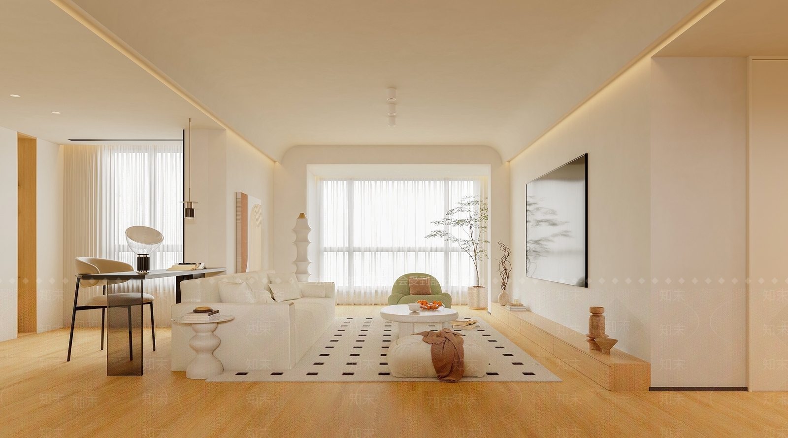 极简玄关3D模型下载【ID:1214761649】