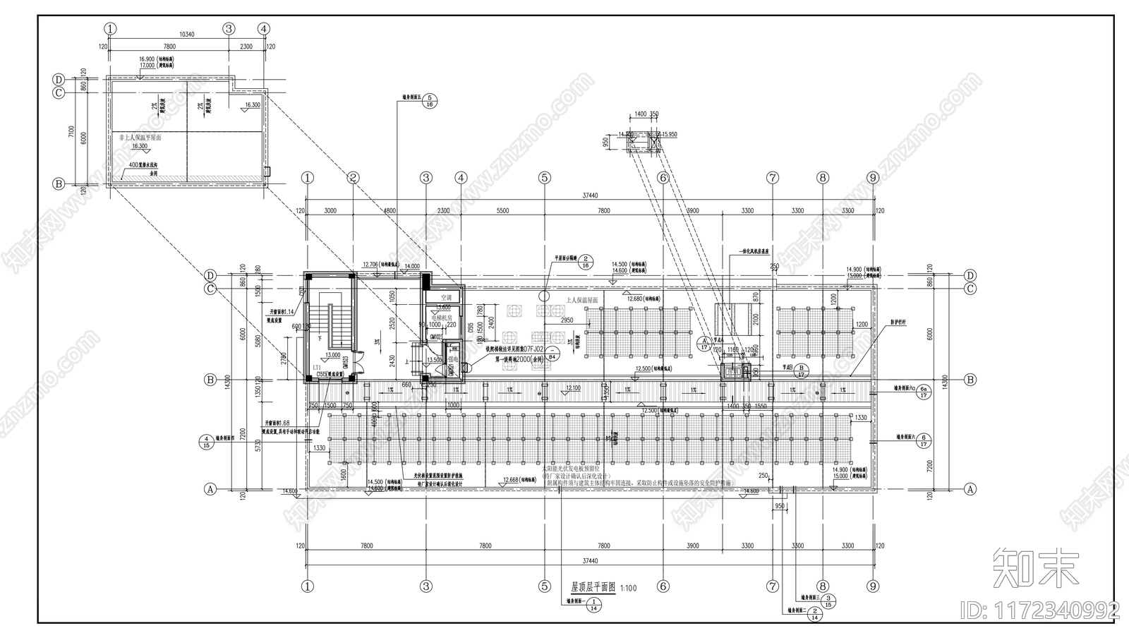 现代学校建筑cad施工图下载【ID:1172340992】