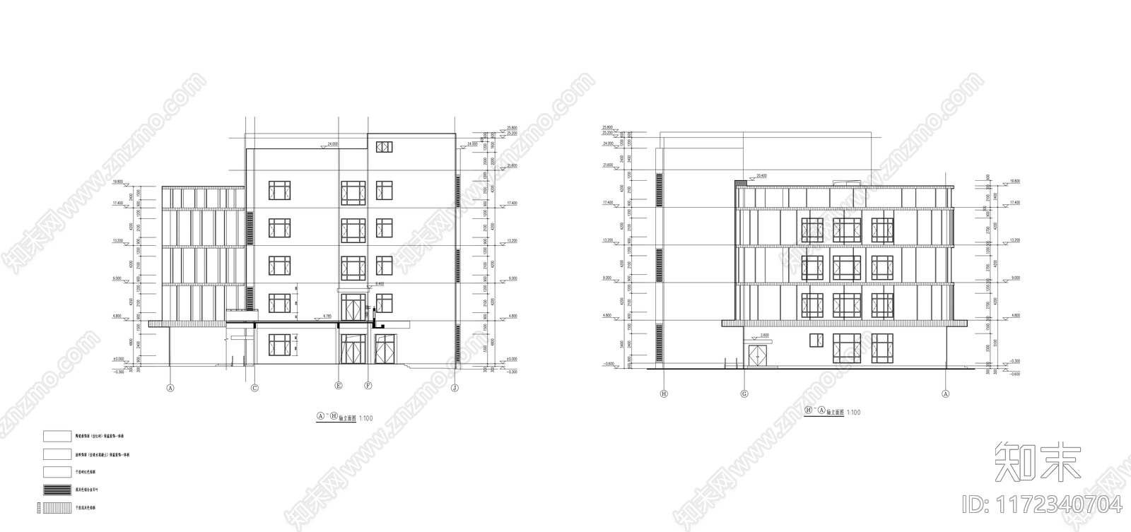 现代学校建筑cad施工图下载【ID:1172340704】