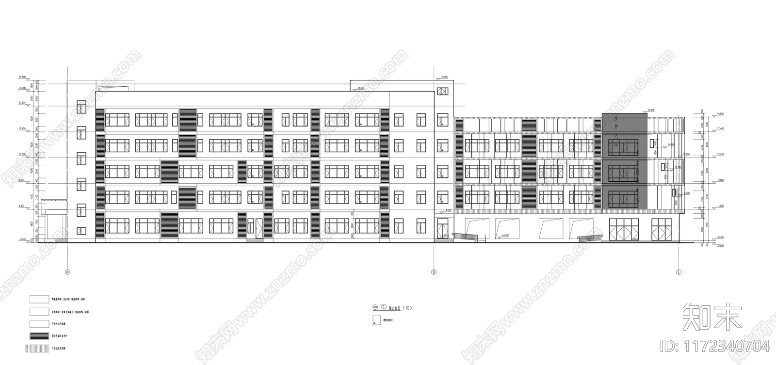 现代学校建筑cad施工图下载【ID:1172340704】