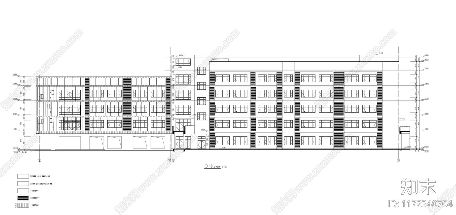 现代学校建筑cad施工图下载【ID:1172340704】