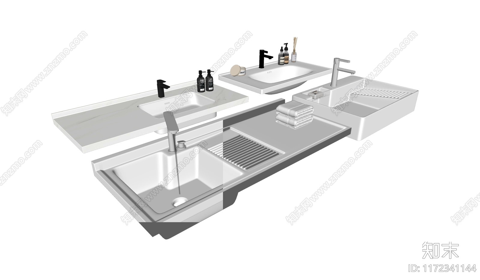 洗手台SU模型下载【ID:1172341144】