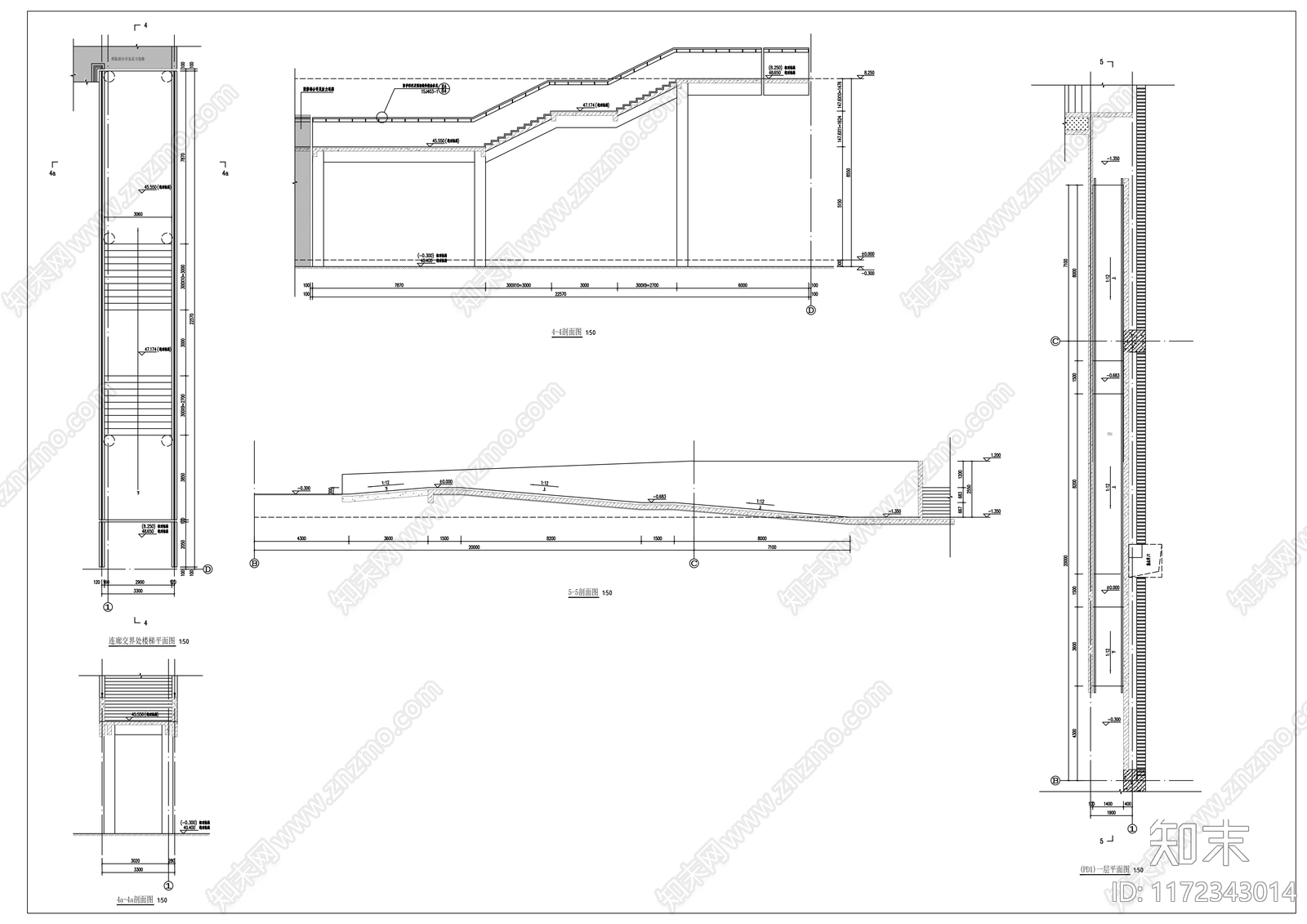 现代学校建筑施工图下载【ID:1172343014】