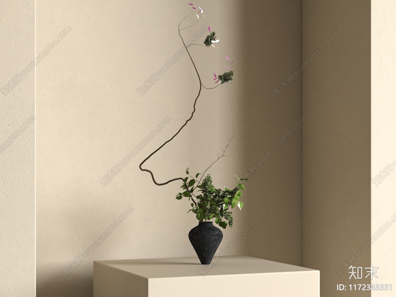 现代花瓶3D模型下载【ID:1172343331】