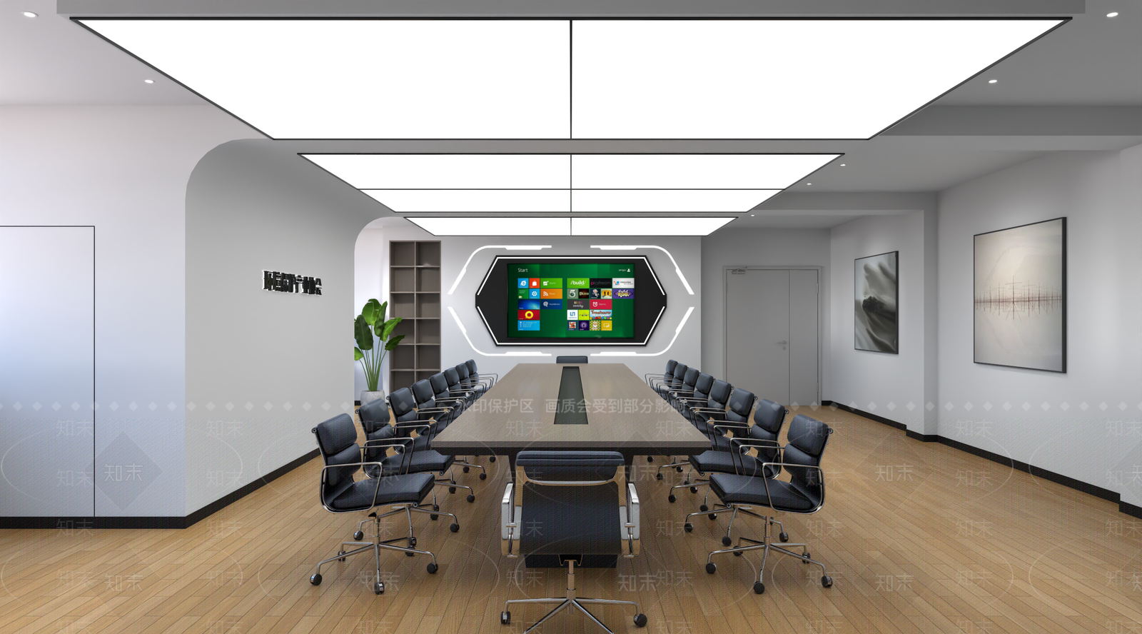 现代极简其他办公空间3D模型下载【ID:1172345645】