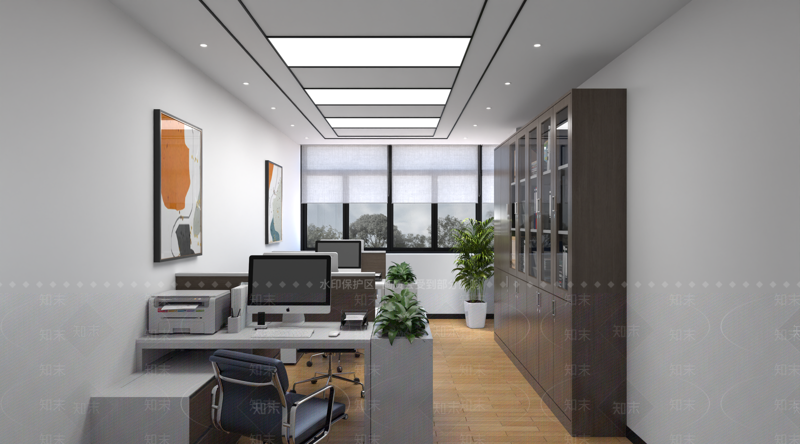 现代极简其他办公空间3D模型下载【ID:1172345645】