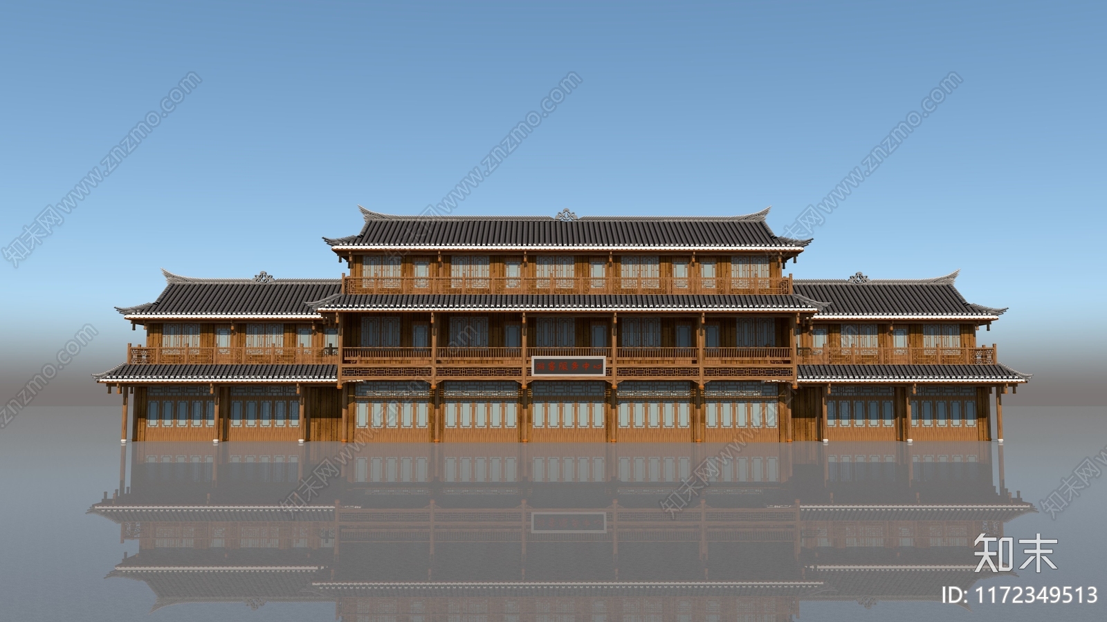 中式其他商业建筑3D模型下载【ID:1172349513】