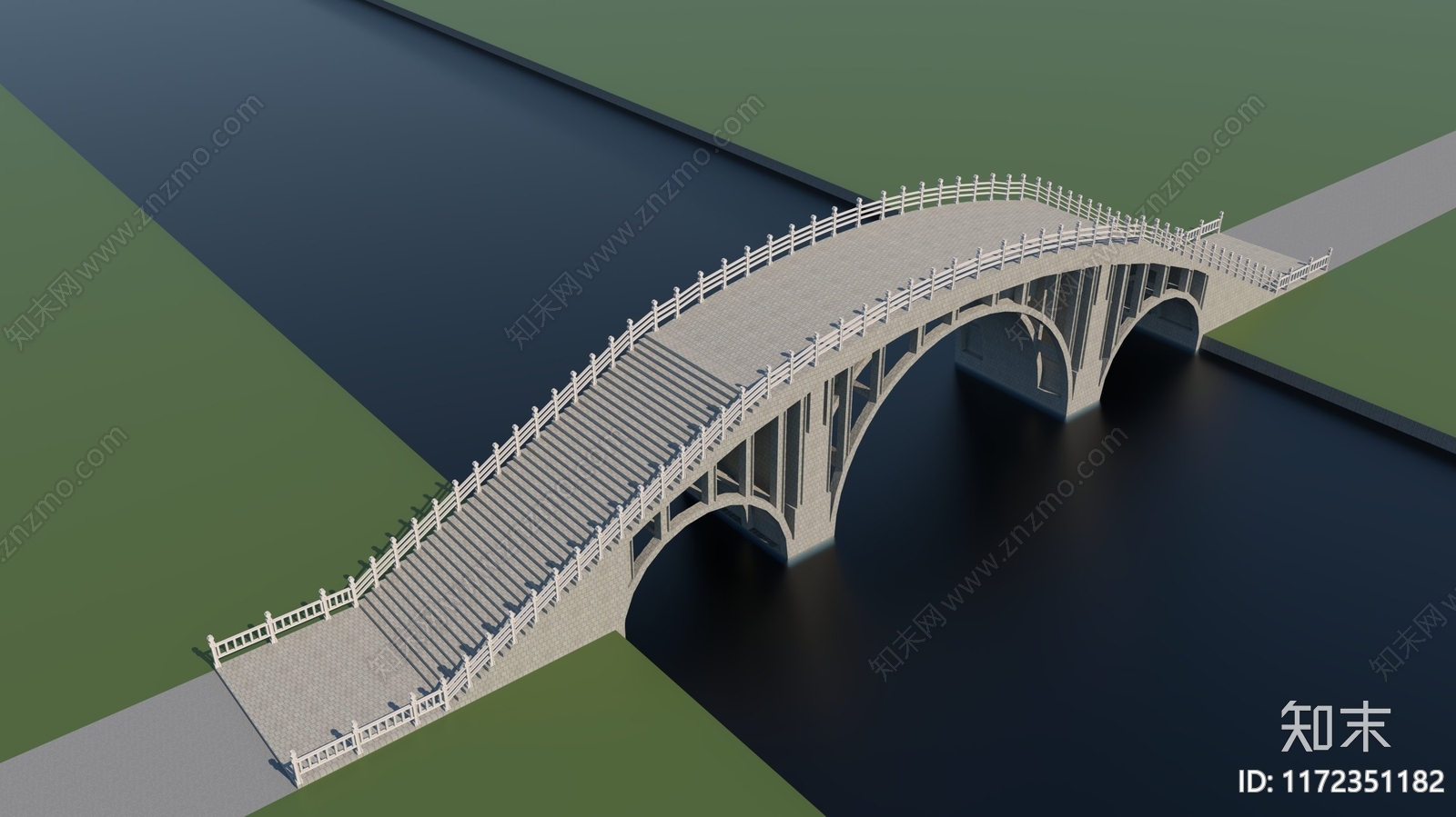 中式桥3D模型下载【ID:1172351182】