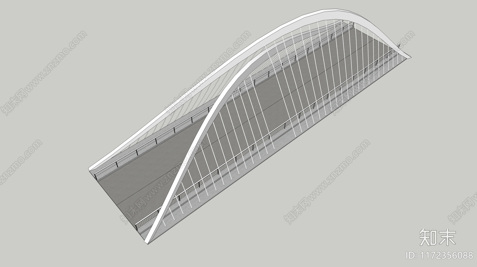 现代大桥SU模型下载【ID:1172356088】