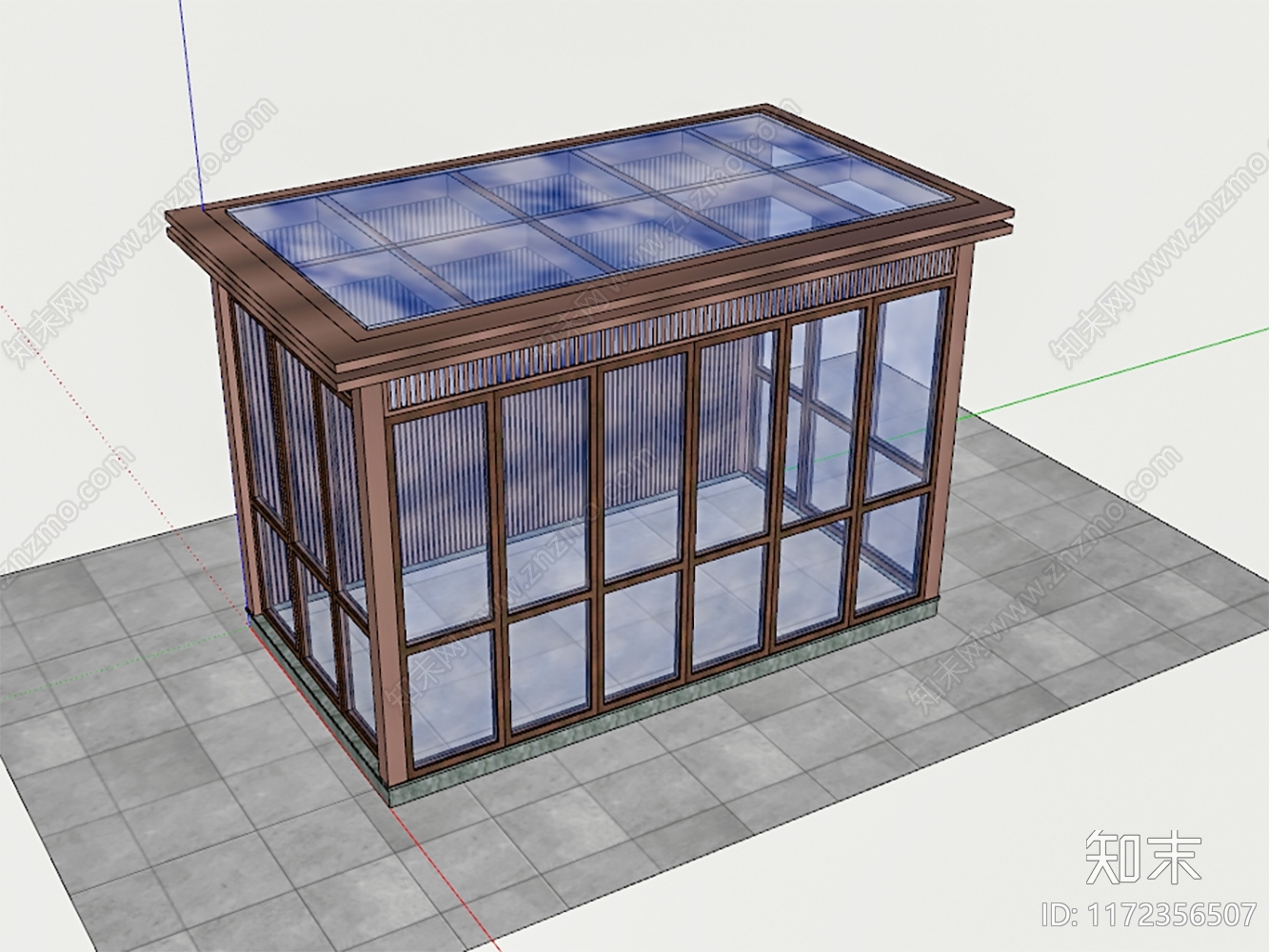 新中式现代亭子SU模型下载【ID:1172356507】