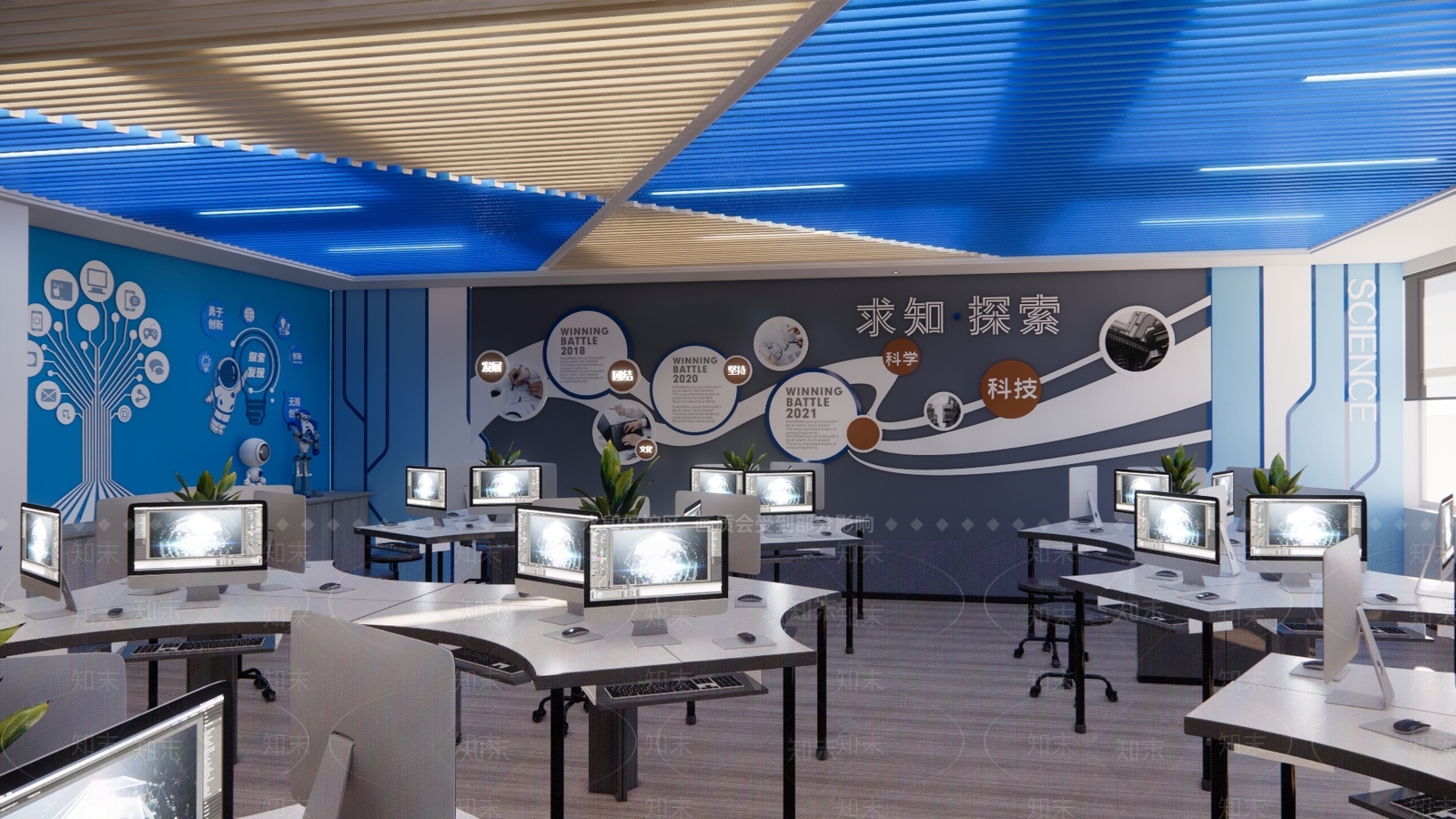 现代其他学校空间SU模型下载【ID:1172362022】