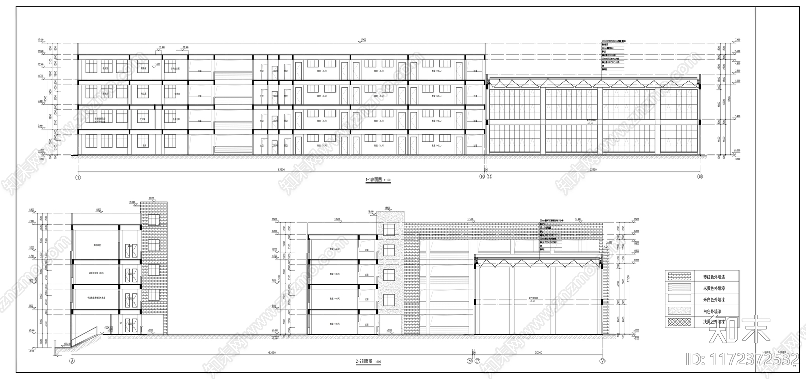 现代学校建筑cad施工图下载【ID:1172372532】