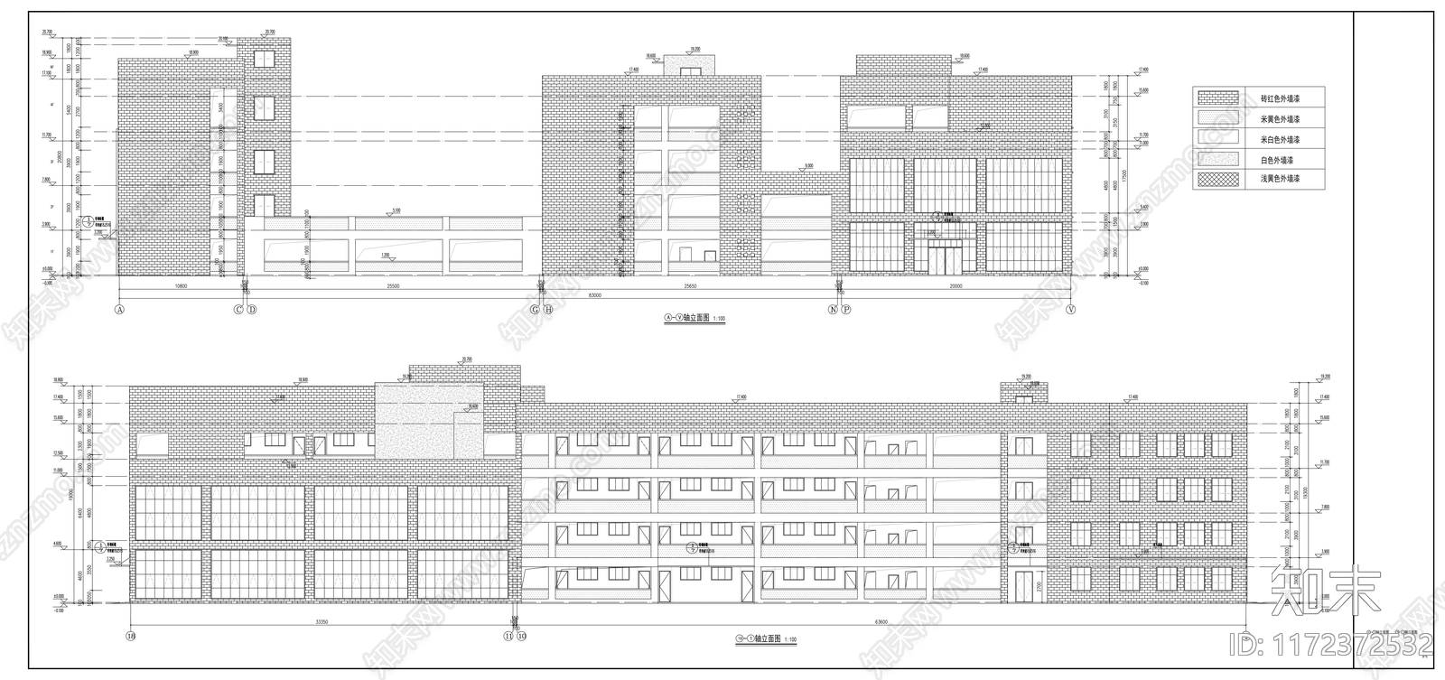 现代学校建筑cad施工图下载【ID:1172372532】