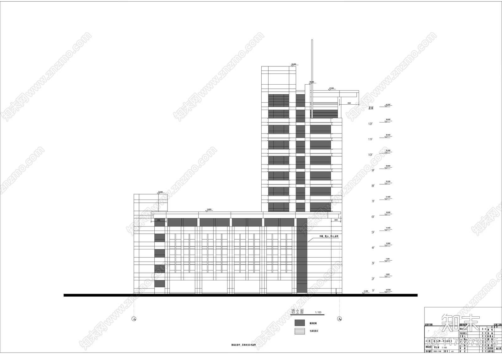 现代学校建筑cad施工图下载【ID:1172373145】