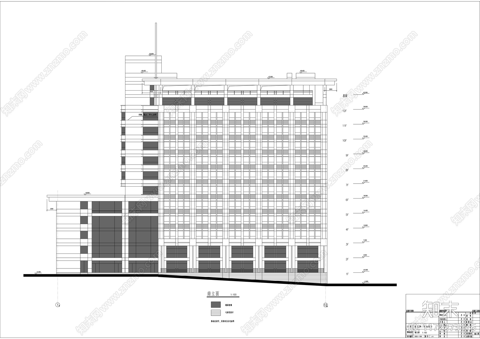 现代学校建筑cad施工图下载【ID:1172373145】