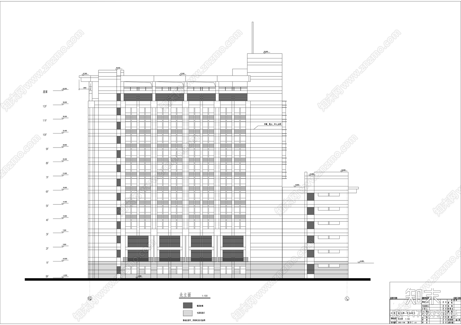 现代学校建筑cad施工图下载【ID:1172373145】