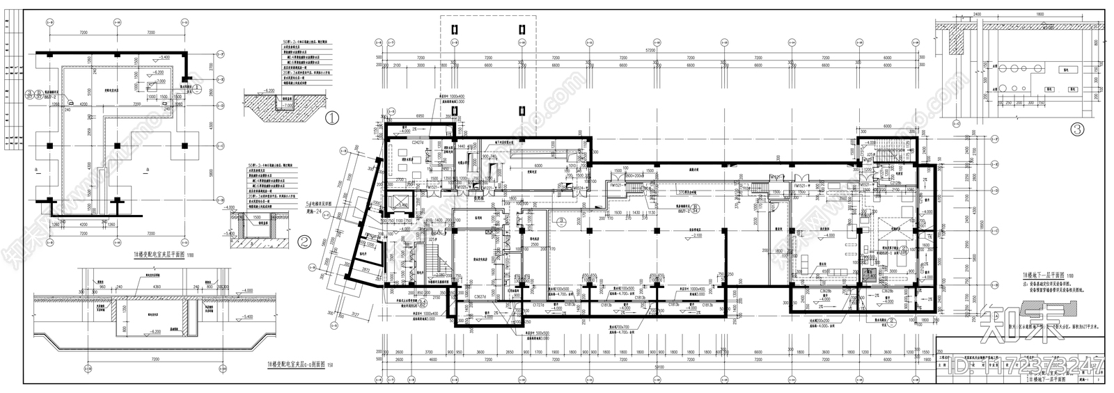 现代办公楼建筑cad施工图下载【ID:1172373247】