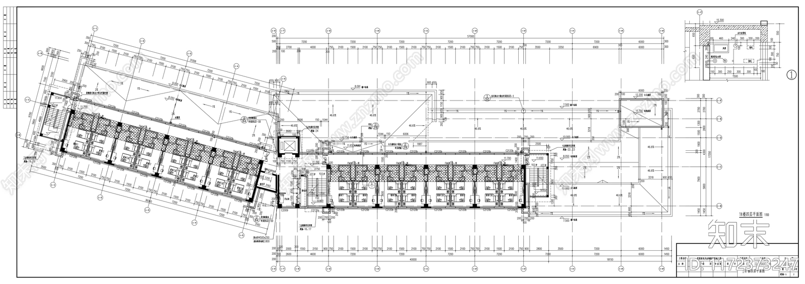 现代办公楼建筑cad施工图下载【ID:1172373247】