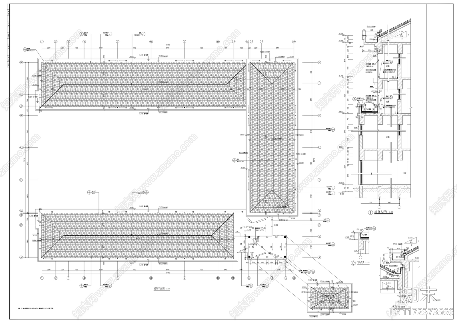 现代学校建筑cad施工图下载【ID:1172373566】
