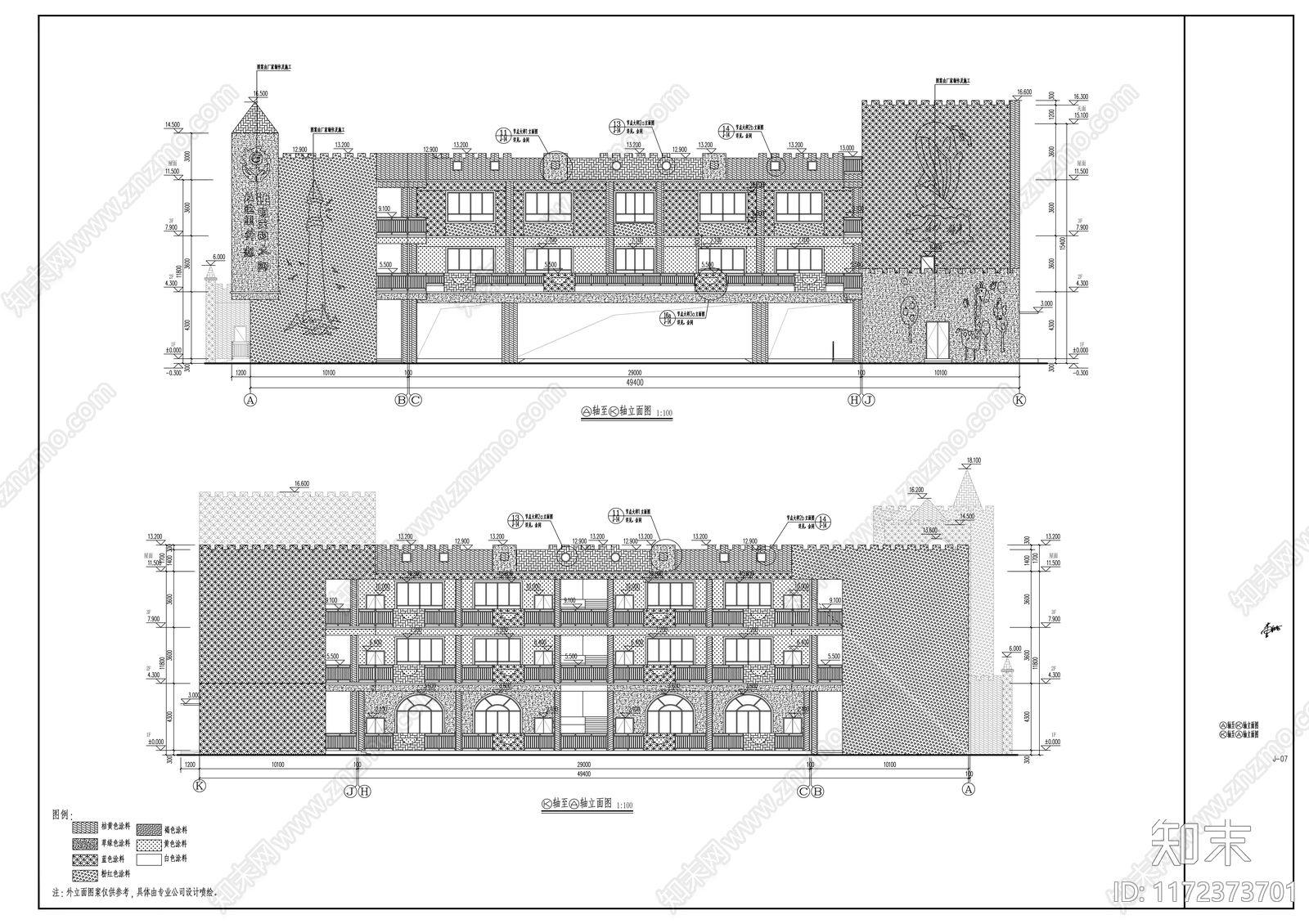 现代学校建筑cad施工图下载【ID:1172373701】