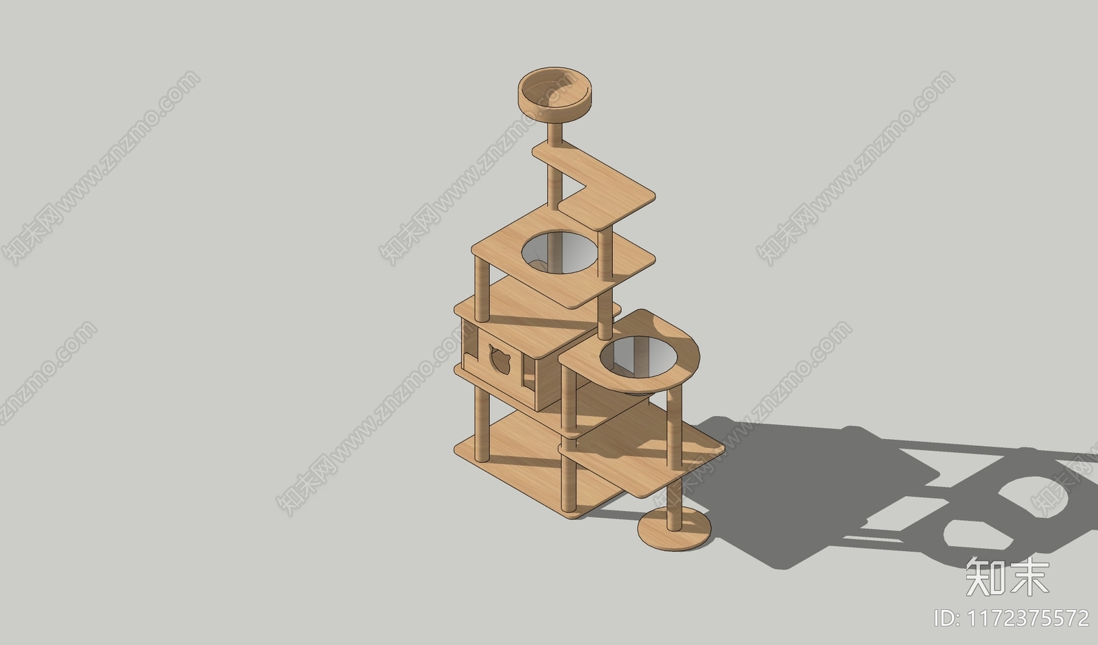 猫爬架SU模型下载【ID:1172375572】