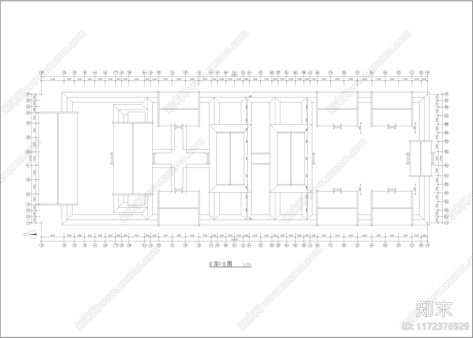 新中式四合院cad施工图下载【ID:1172376929】