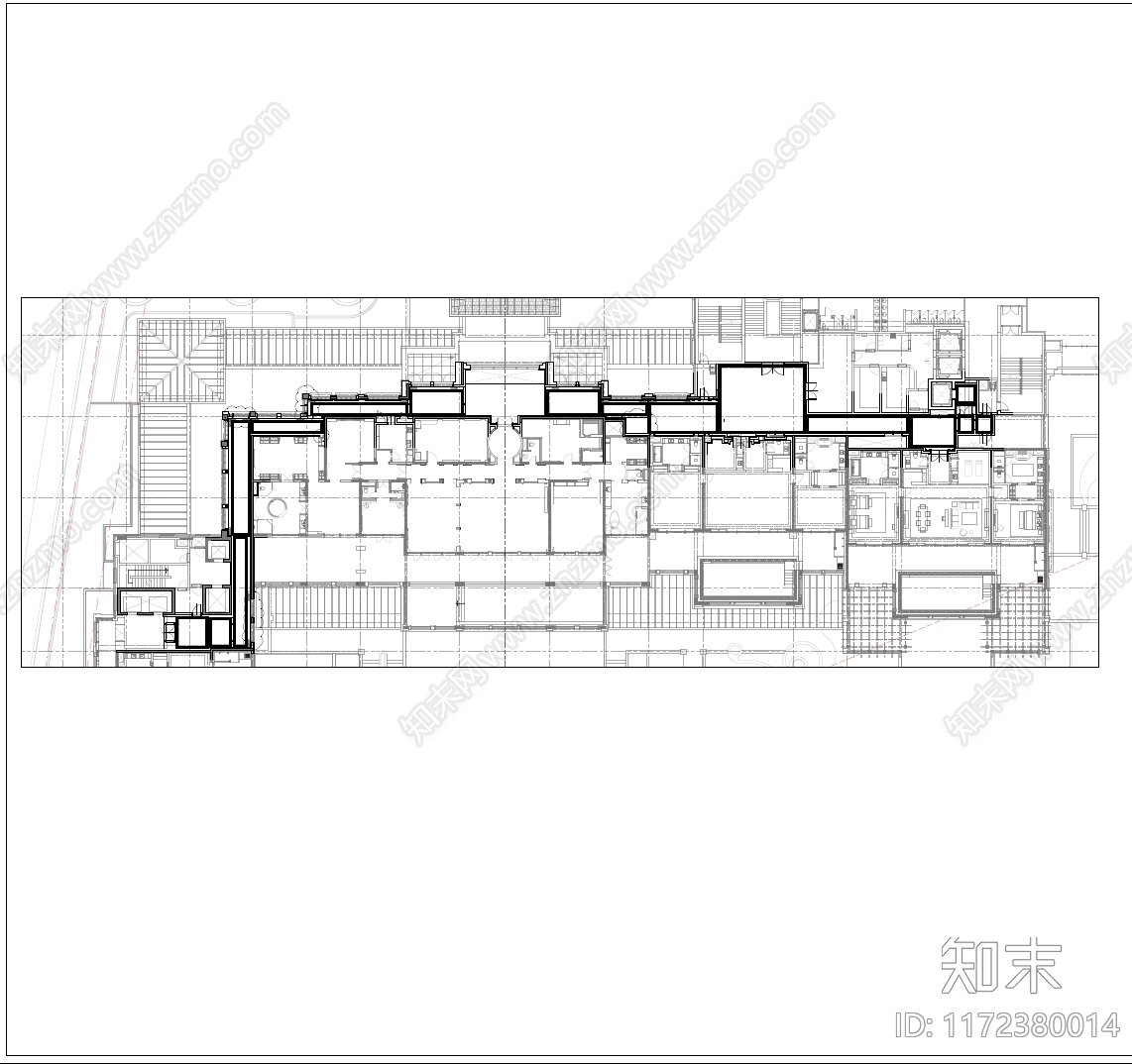 现代酒店cad施工图下载【ID:1172380014】