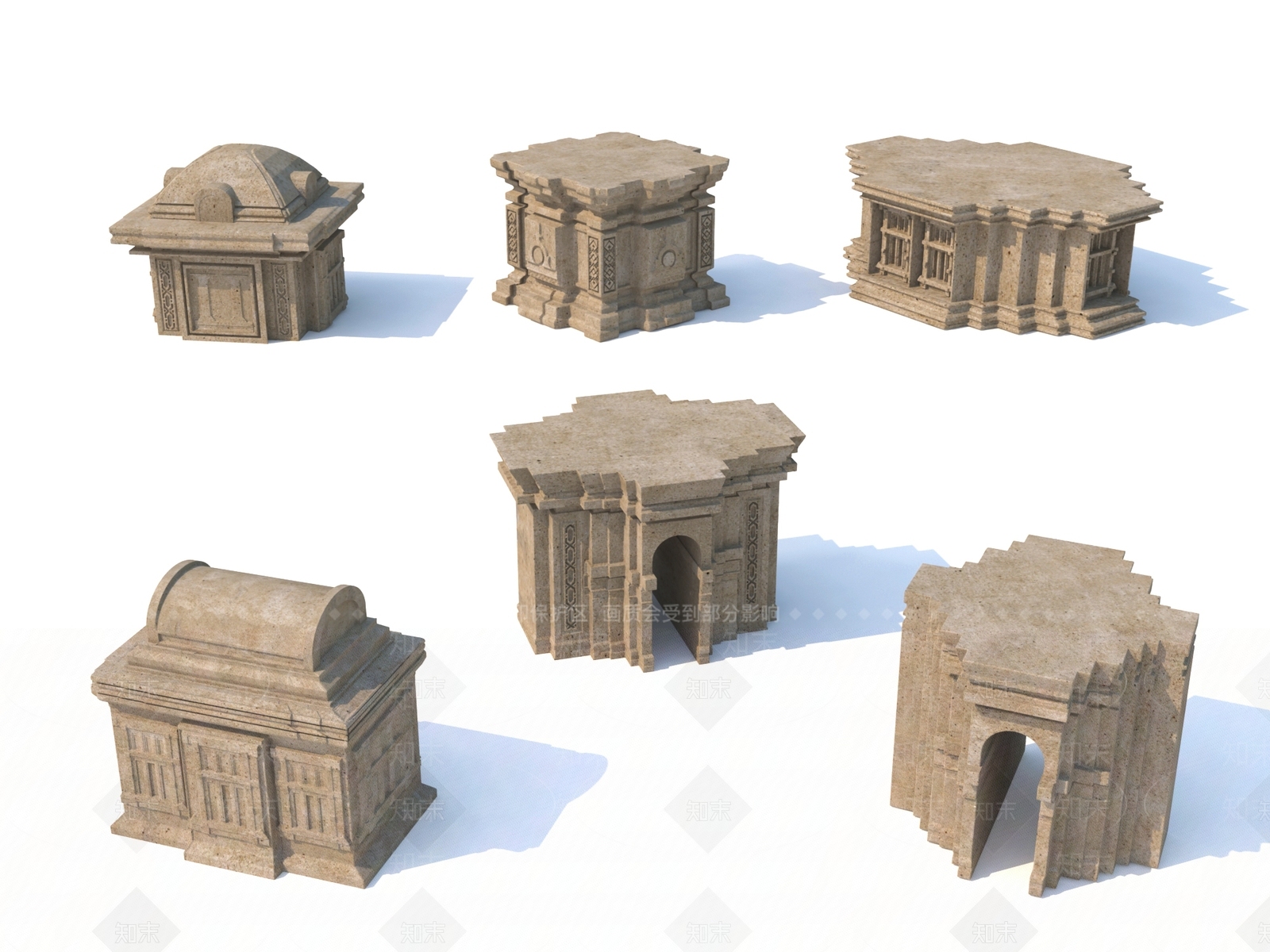 禅意简欧艺术风格建筑3D模型下载【ID:1172381164】