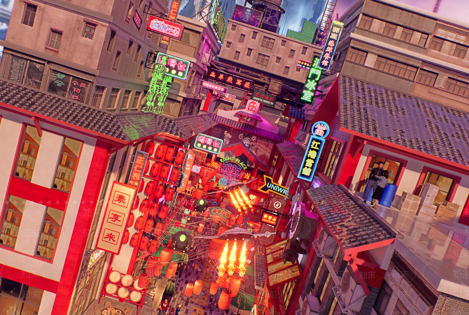 现代新中式风格建筑SU模型下载【ID:1172381476】