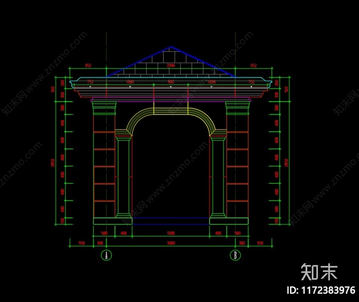 欧式其他居住建筑cad施工图下载【ID:1172383976】