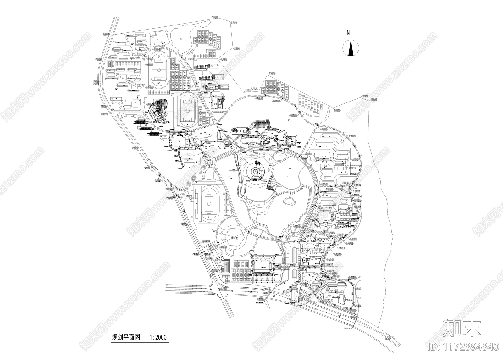 现代校园景观cad施工图下载【ID:1172394340】