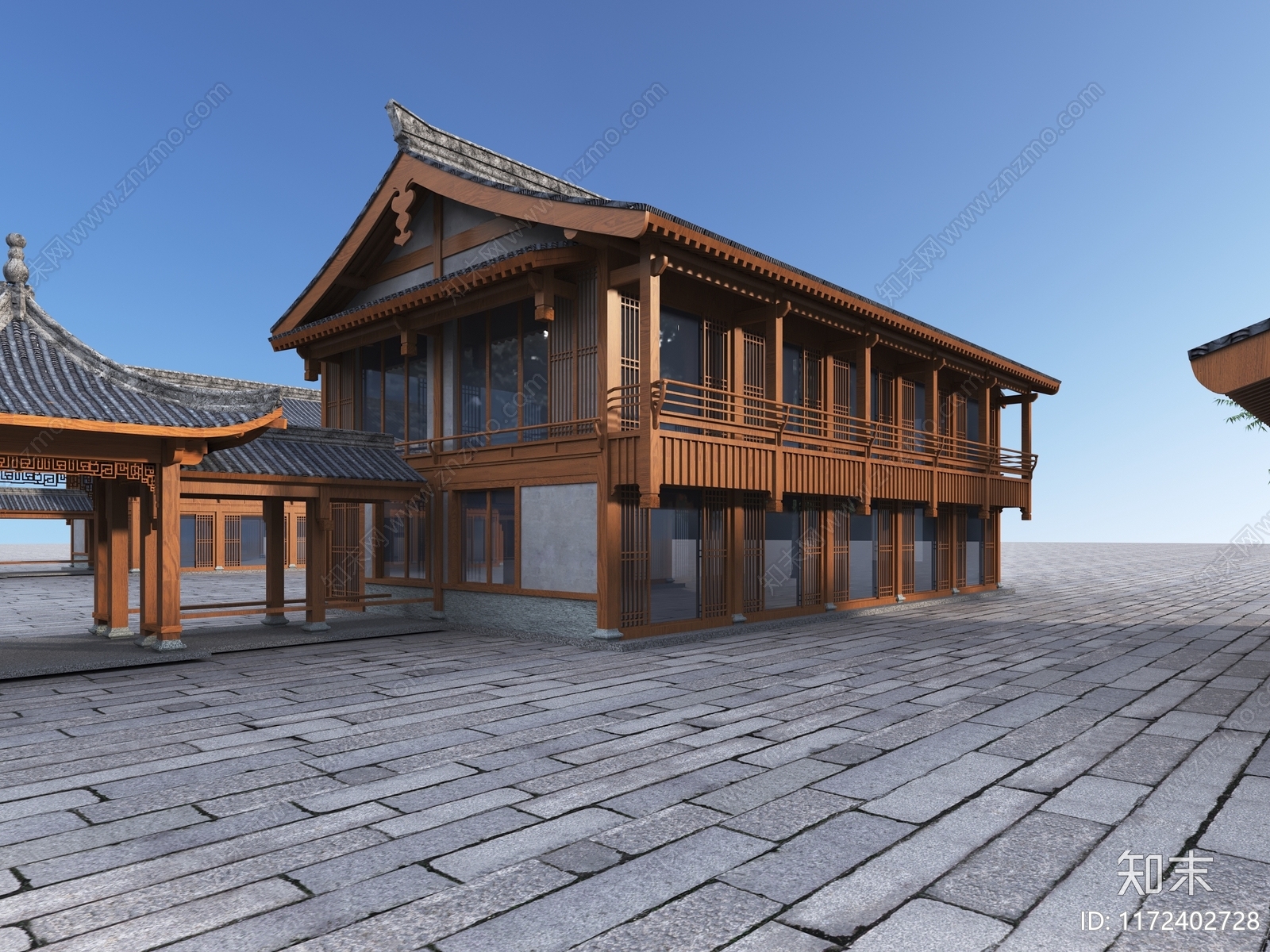 新中式中式古建3D模型下载【ID:1172402728】