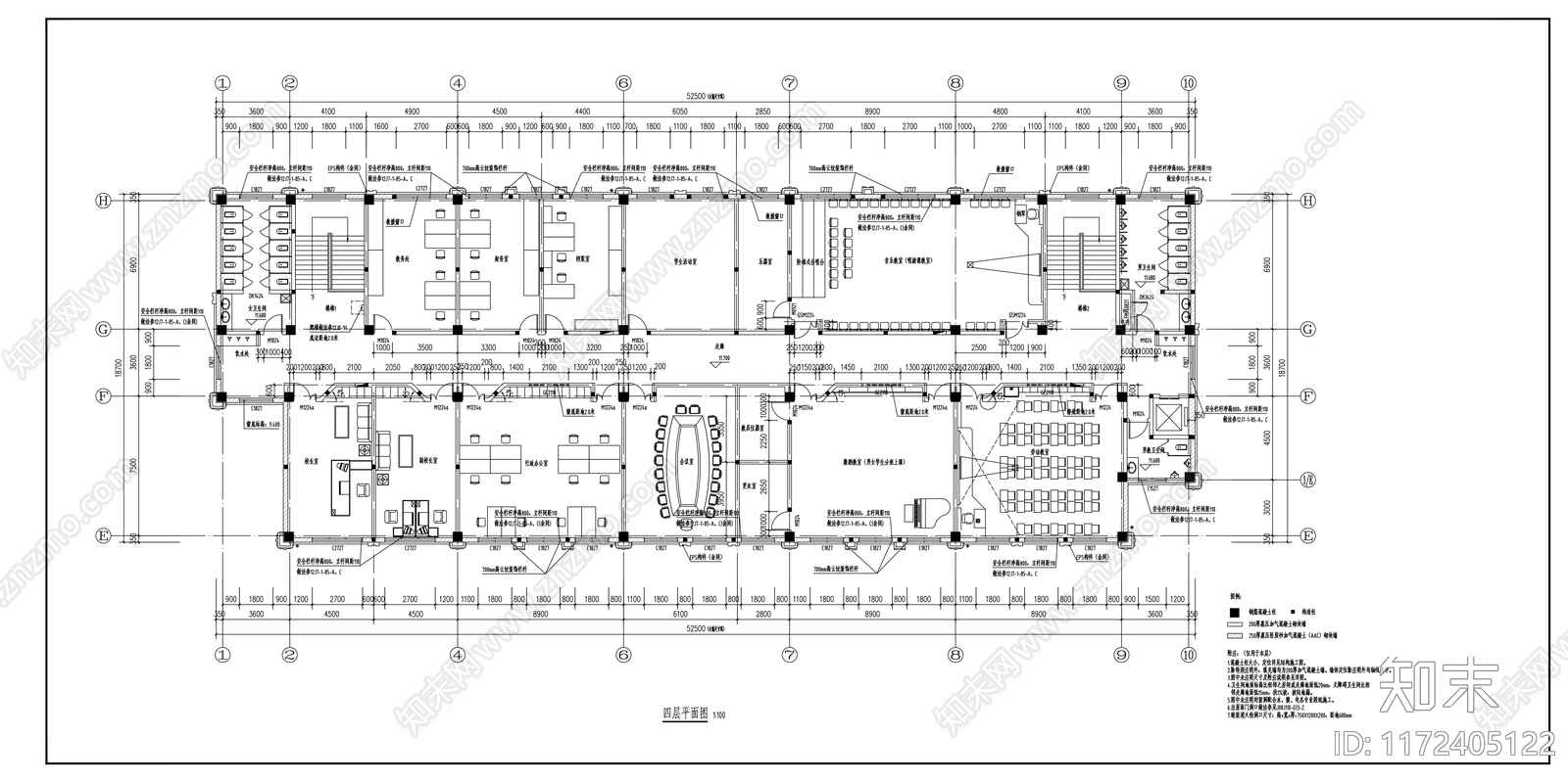 现代学校建筑cad施工图下载【ID:1172405122】