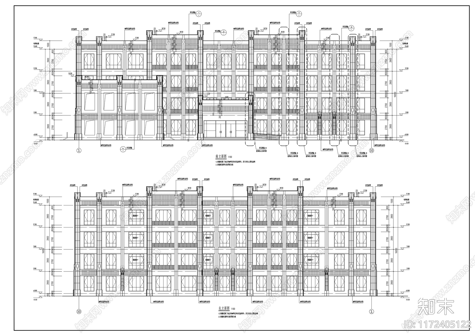 现代学校建筑cad施工图下载【ID:1172405122】