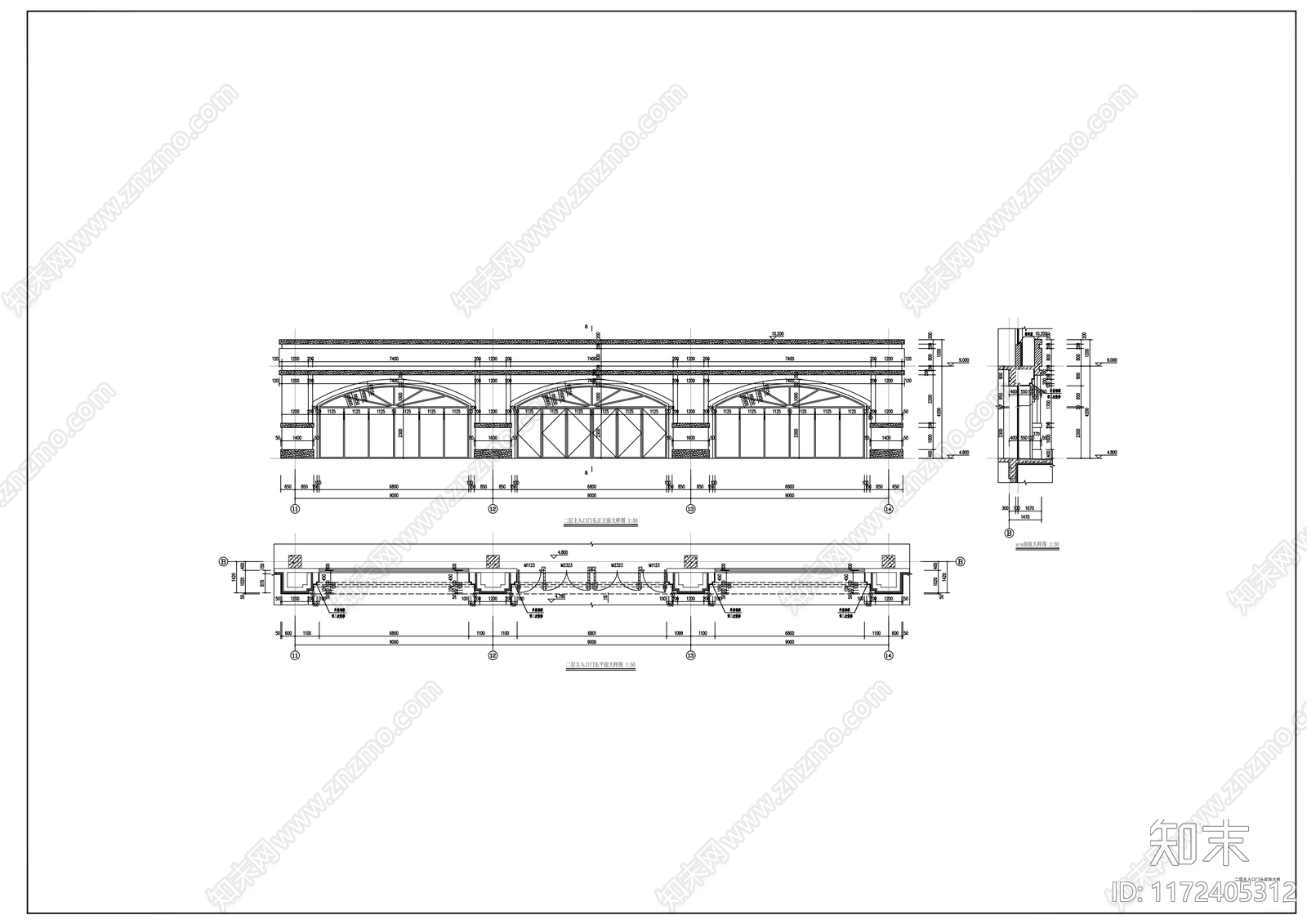 现代学校建筑cad施工图下载【ID:1172405312】