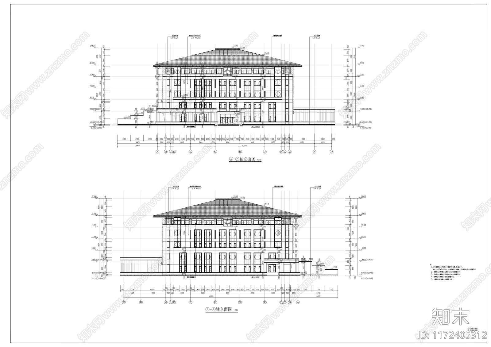 现代学校建筑cad施工图下载【ID:1172405312】