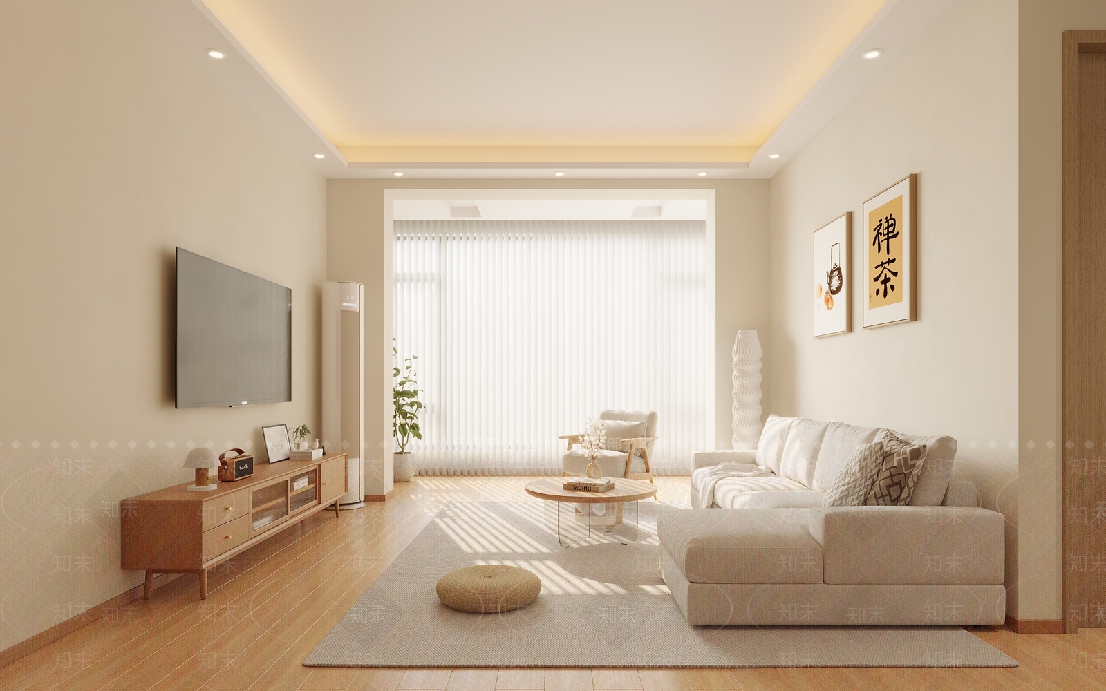 日式现代家居客厅3D模型下载【ID:1172406000】