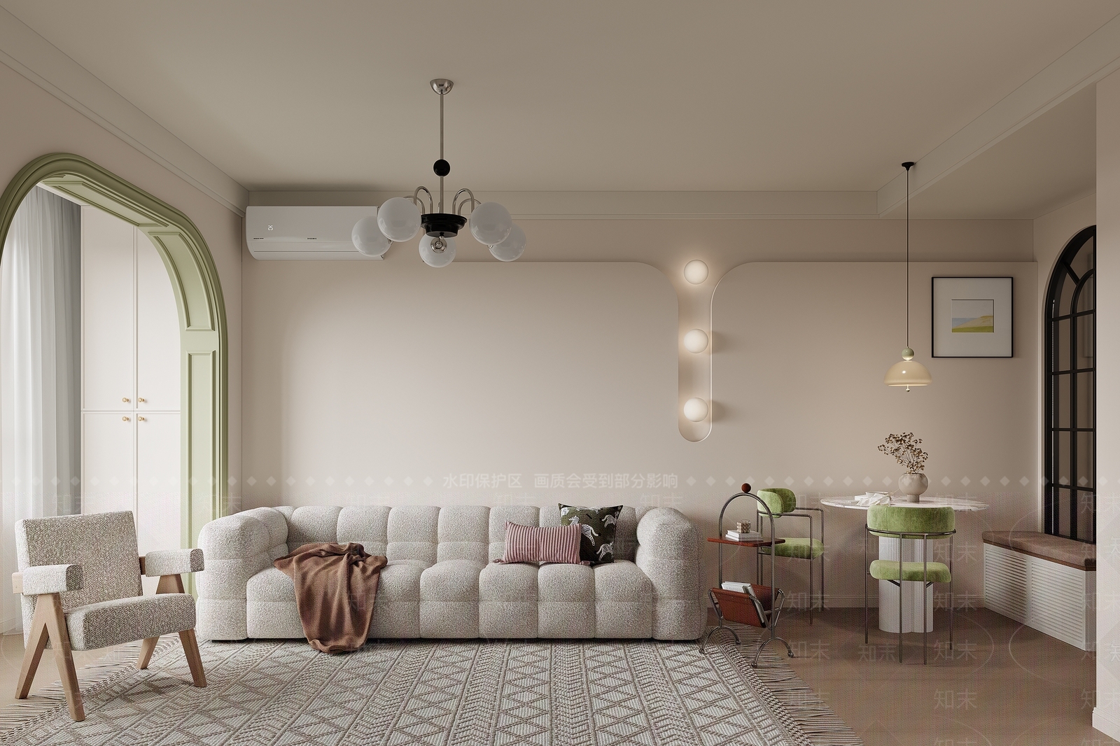 法式家居餐厅3D模型下载【ID:1214762741】