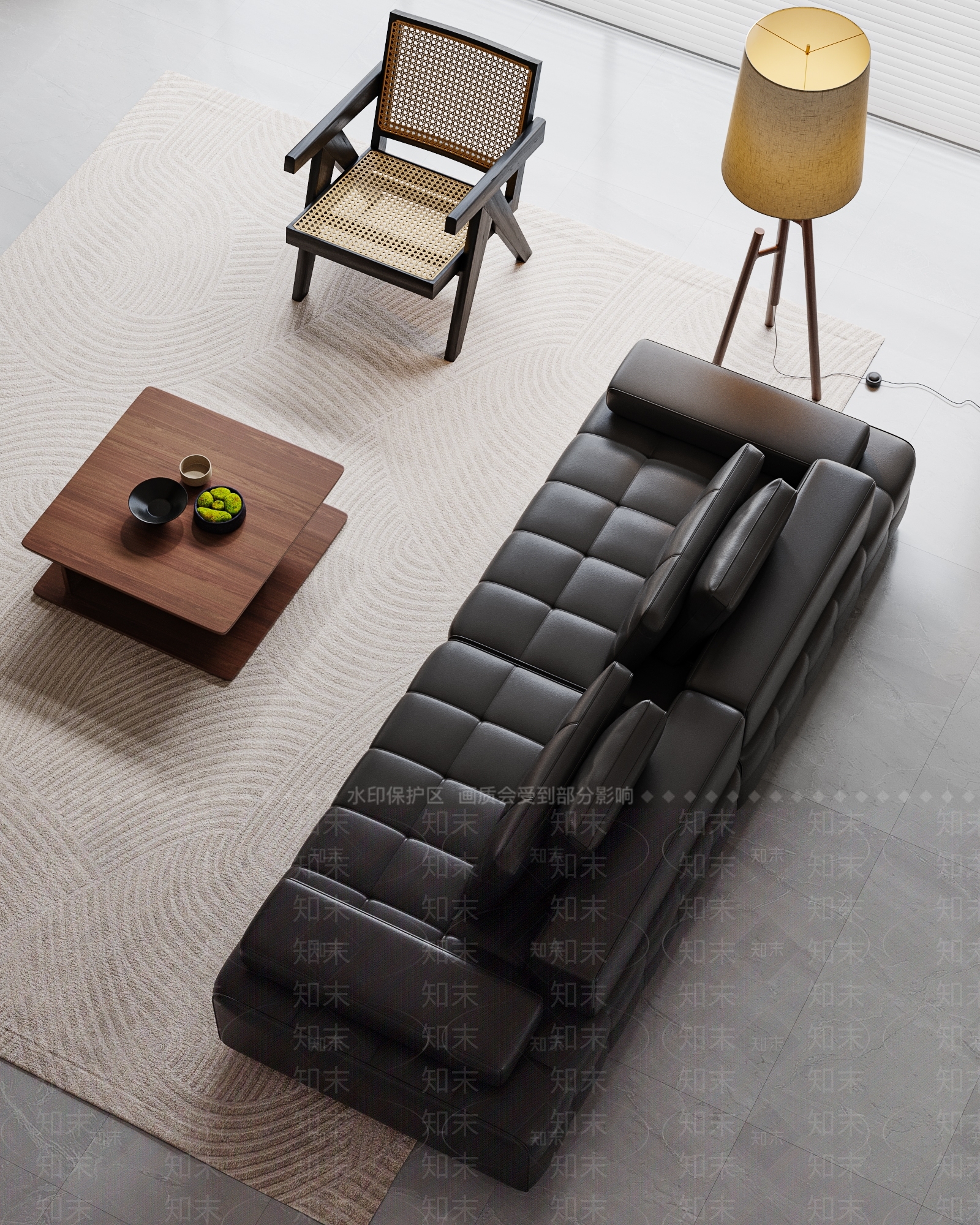 现代新中式家居客厅3D模型下载【ID:1172416995】