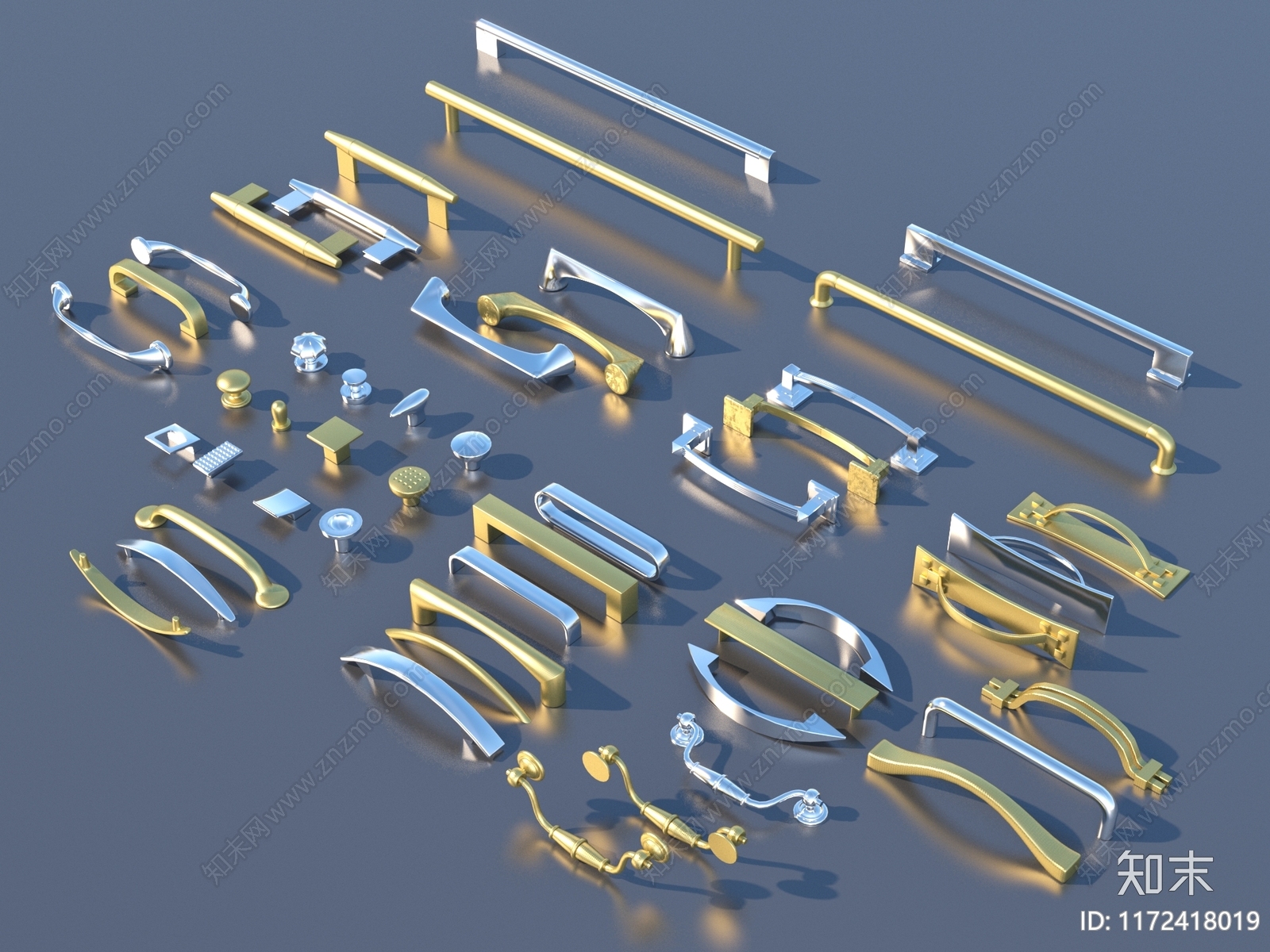 现代拉手3D模型下载【ID:1172418019】