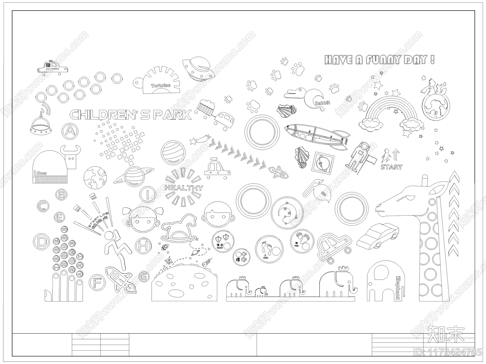 现代综合软装摆件图库施工图下载【ID:1172424785】