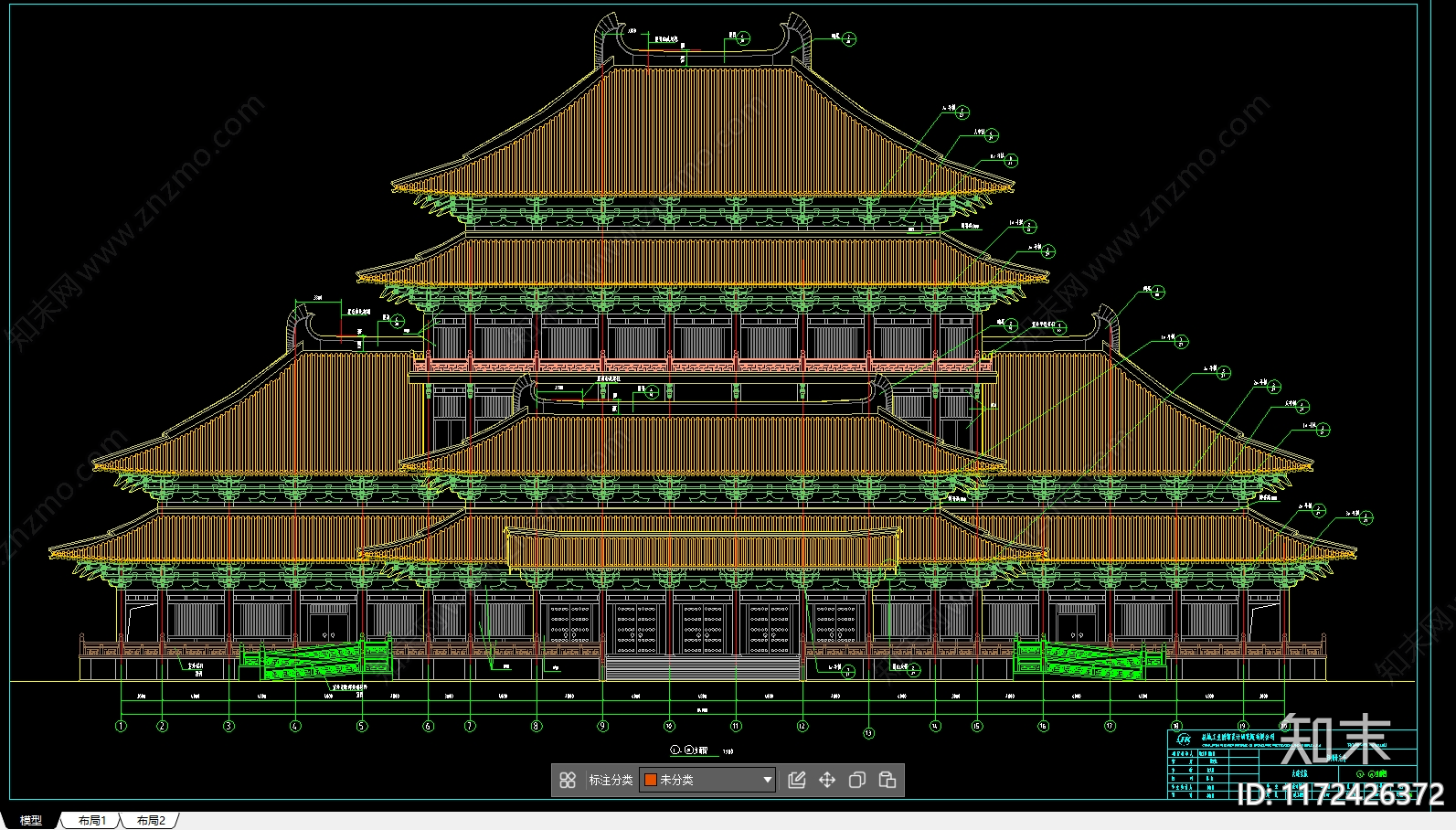 中式古建cad施工图下载【ID:1172426372】