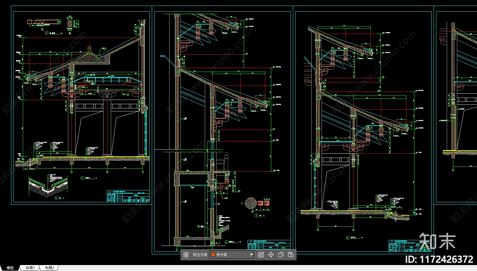 中式古建cad施工图下载【ID:1172426372】