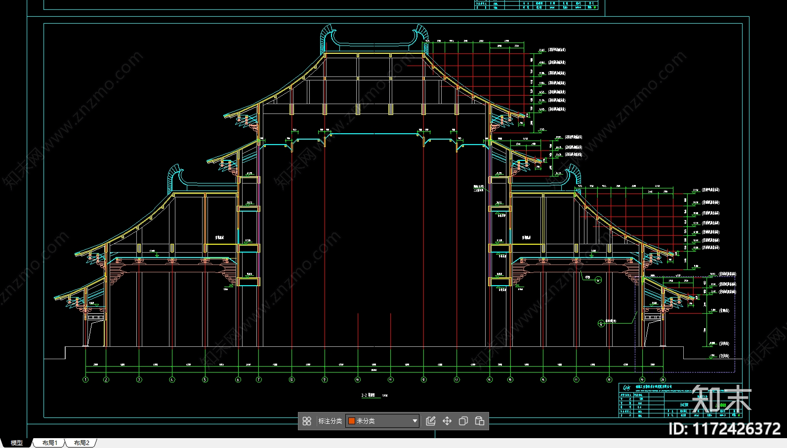 中式古建cad施工图下载【ID:1172426372】