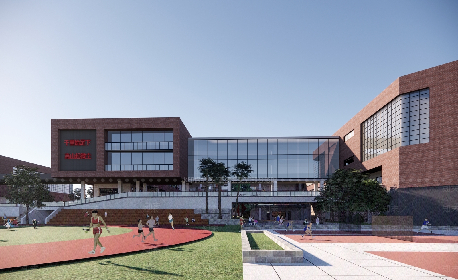 现代学校建筑SU模型下载【ID:1172446867】