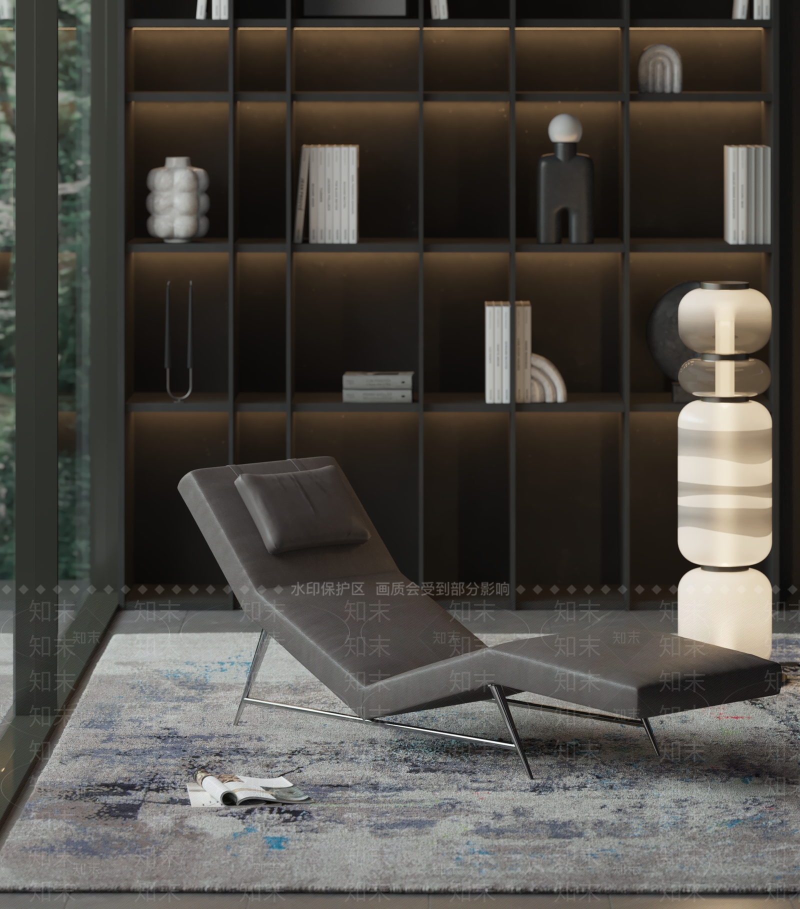 现代躺椅3D模型下载【ID:1172447385】
