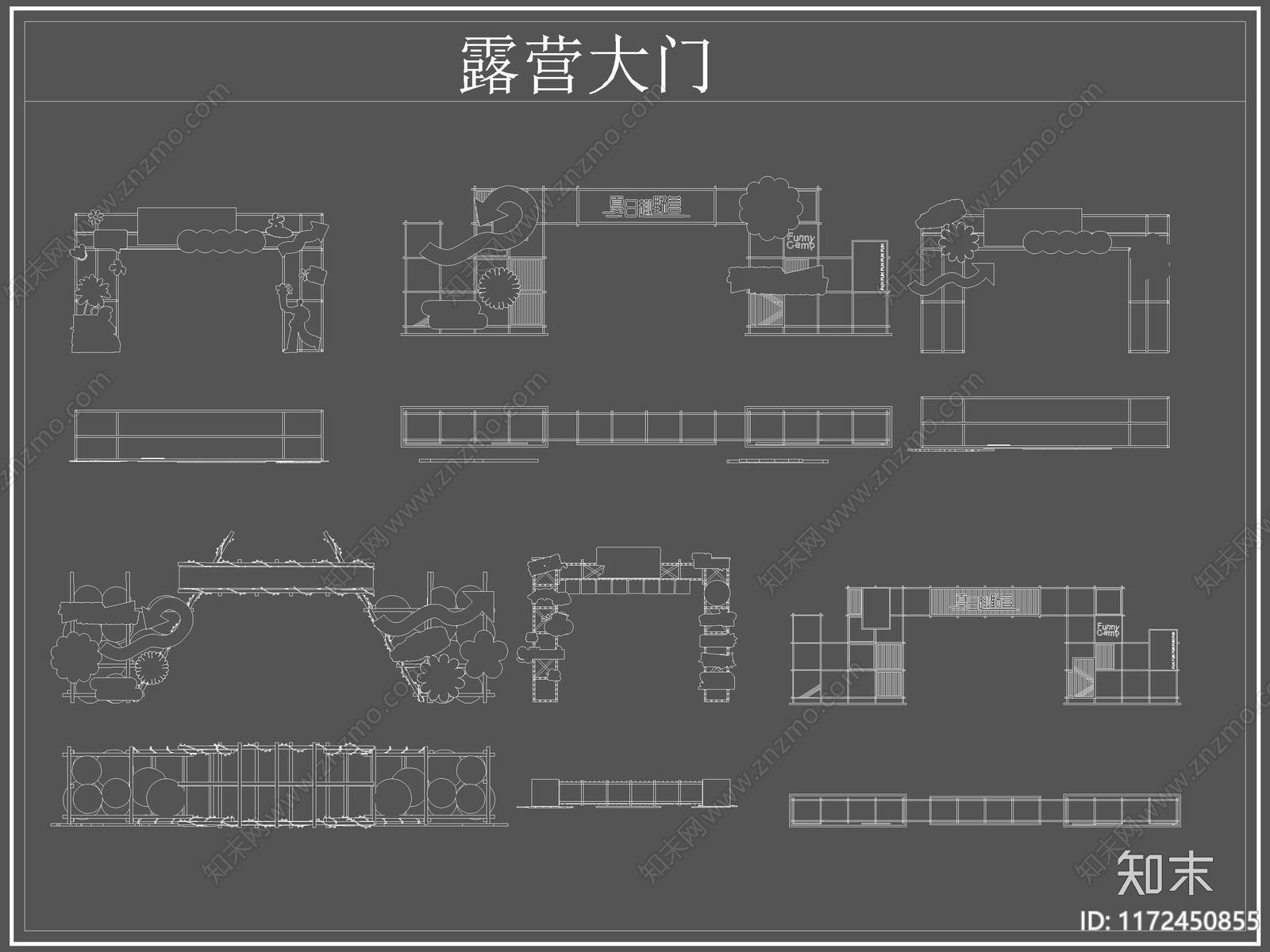 现代门cad施工图下载【ID:1172450855】